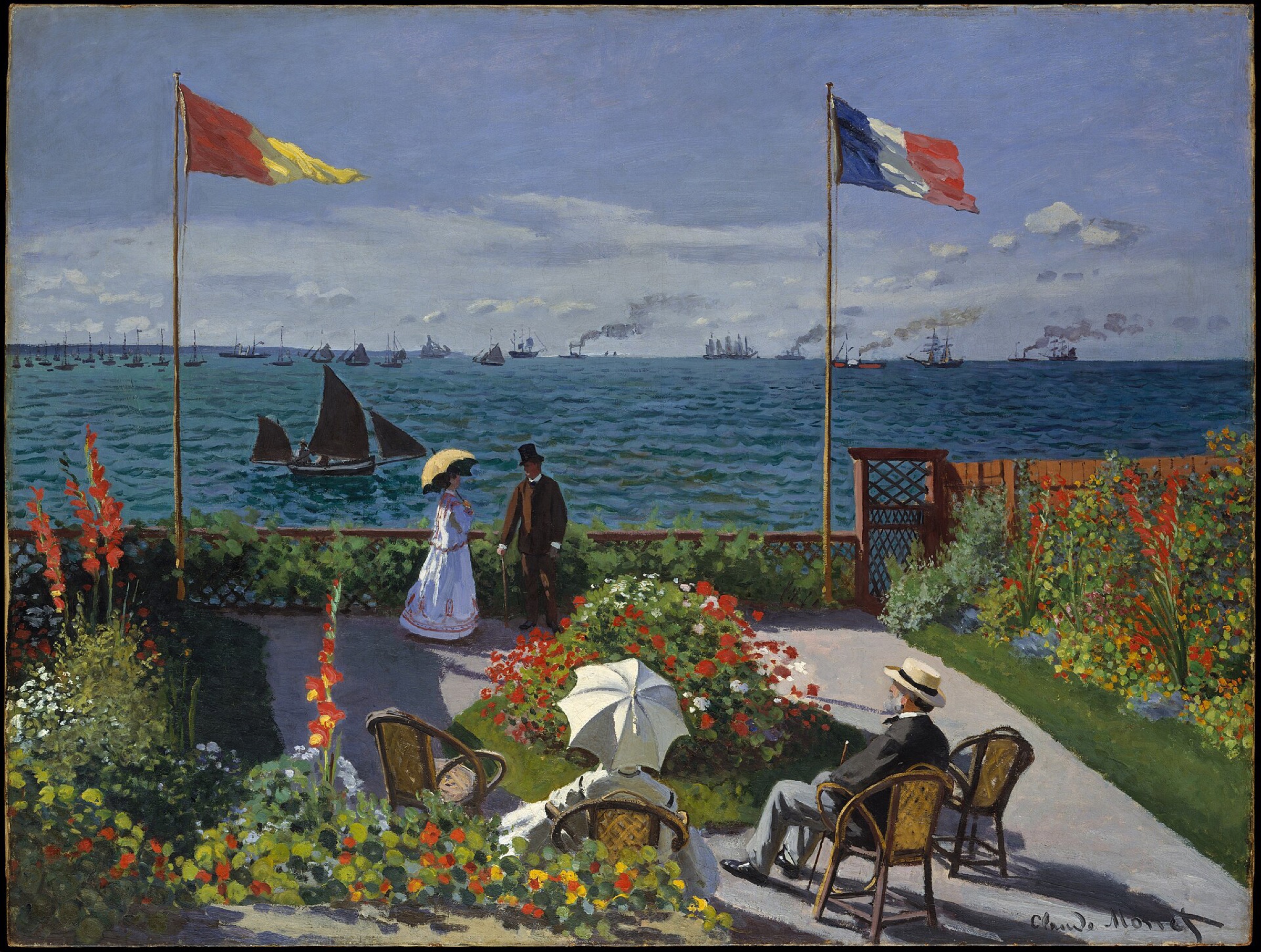 Terraza en Sainte-Adresse de Claude Monet
