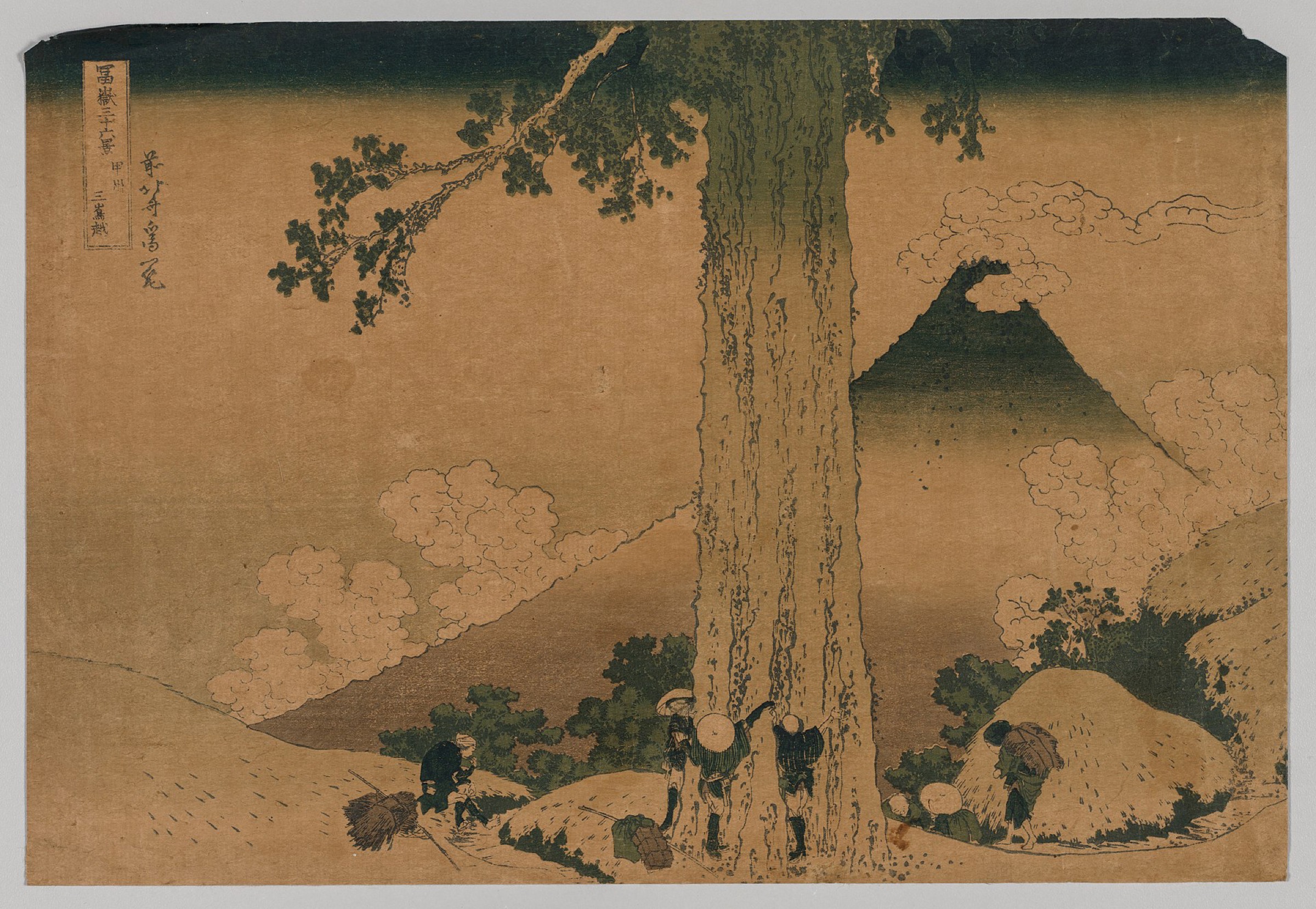 Fuji desde el paso de Mishima de Katsushika Hokusai